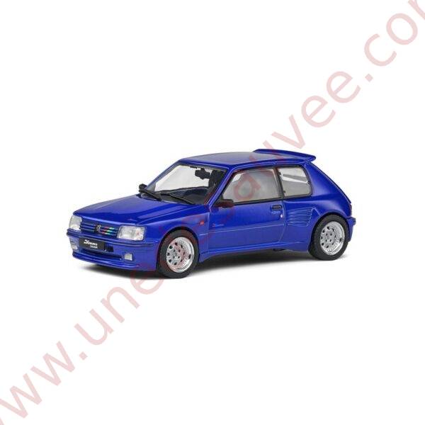 PEUGEOT 205 GTI DIMMA BLEU 1989 1/43 VOITURE MINIATURE SOLIDO