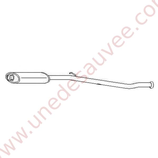 SILENCIEUX CENTRAL D'ECHAPPEMENT AVEC COLERETTE POUR PEUGEOT 205 GTI CTI 1.9 1.6 1.3 RALLYE