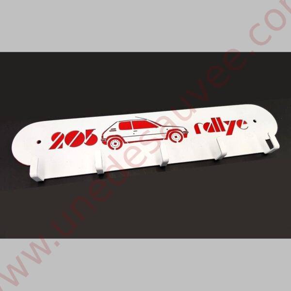 SUPPORT POUR CLES ET OUTILS DE GARAGE EN ACIER DECOPE LASER DE MARQUE PEUGEOT 205 1.3 RALLYE
