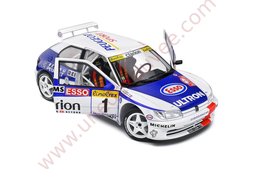 PEUGEOT-306-MAXI-BLANCHE-1996-118-VOITURE-MINIATURE-SOLIDO