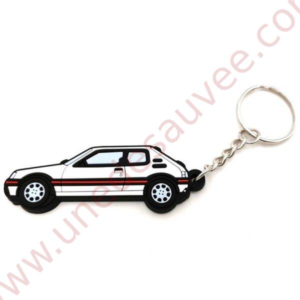 PORTE-CLÉS PEUGEOT 205 GTI BLANC MEIJE