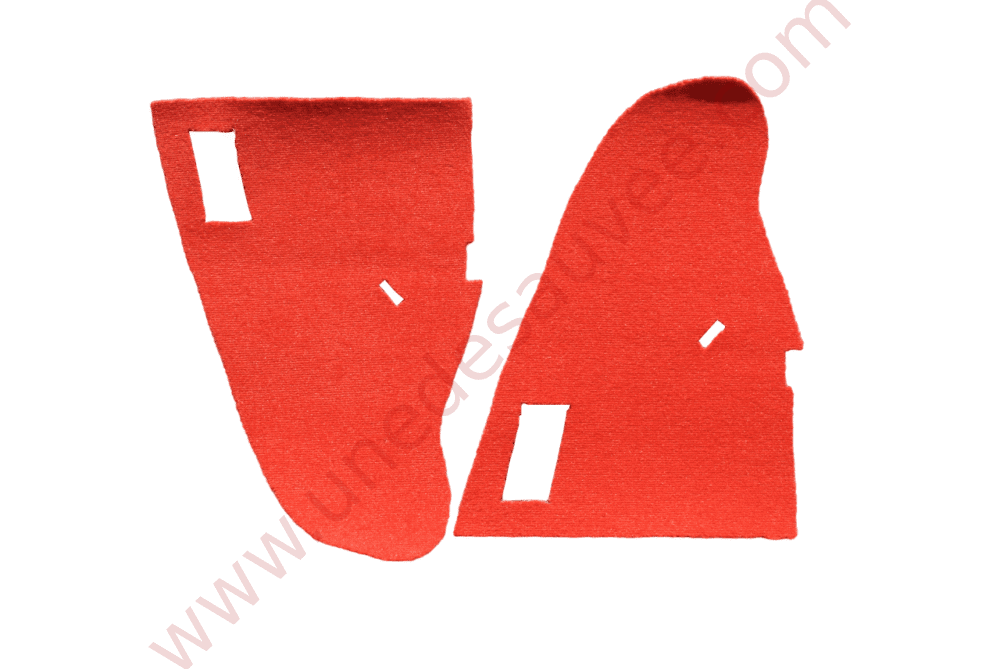 KIT DE 2 MOQUETTES ROUGE CONSOLE CENTRALE PEUGEOT 205 GTI CTI PHASE 1
