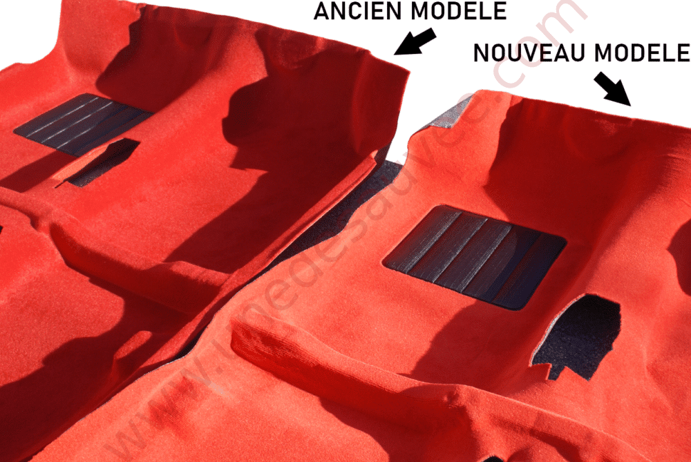 MOQUETTE ROUGE TAPIS DE SOL AVEC KIT COMPLET ISOLANT FEUTRE POUR PEUGEOT 205