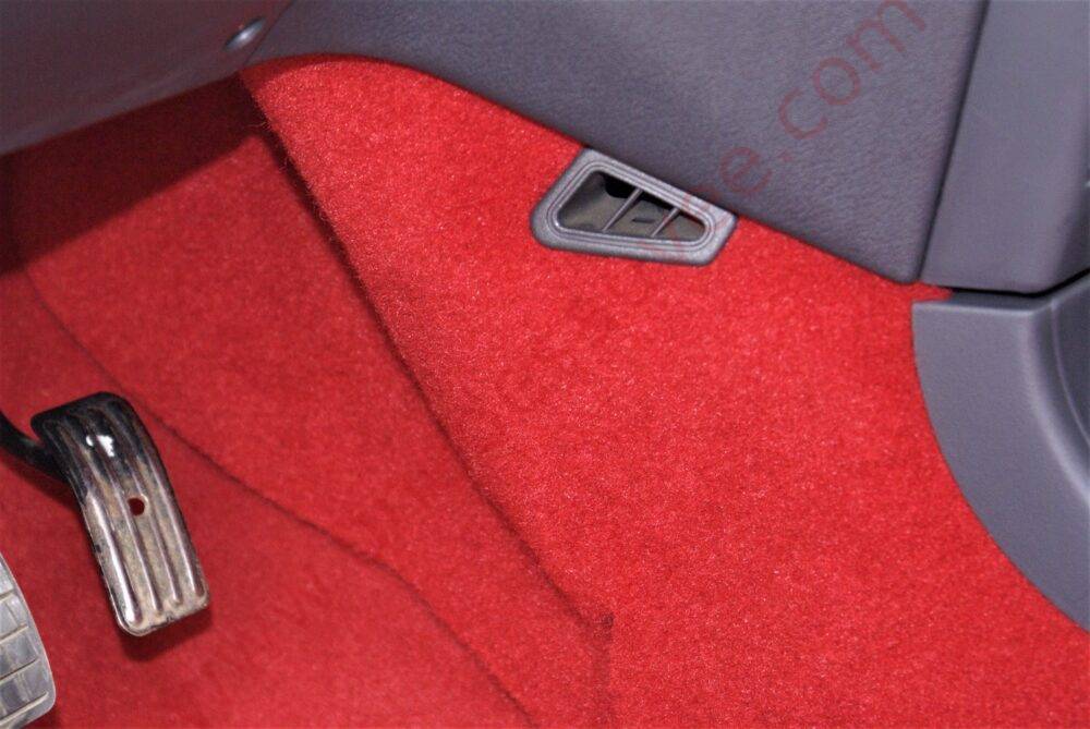 MOQUETTE ROUGE TAPIS DE SOL AVEC KIT COMPLET ISOLANT FEUTRE POUR PEUGEOT 205 GTI