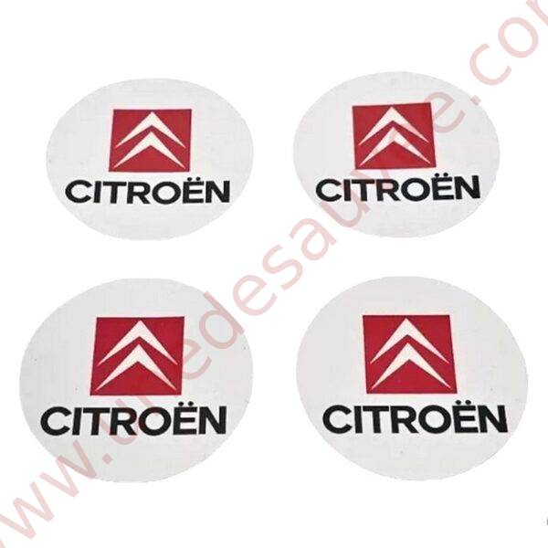 KIT DE 4 AUTOCOLLANTS POUR CENTRES DE ROUE - STICKERS POUR CITROEN AX GTI SPORT