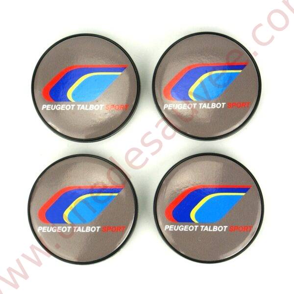 KIT DE 4 CENTRES DE ROUE PTS - CABOCHON DE JANTES SLP434 POUR PEUGEOT 106 205 306 309 GTI CTI GTI 16 RALLYE