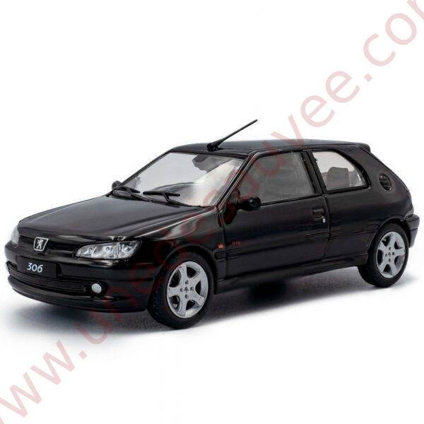 PEUGEOT 306 S16 NOIR ONYX 1994 1/43 VOITURE MINIATURE DE MARQUE SOLIDO