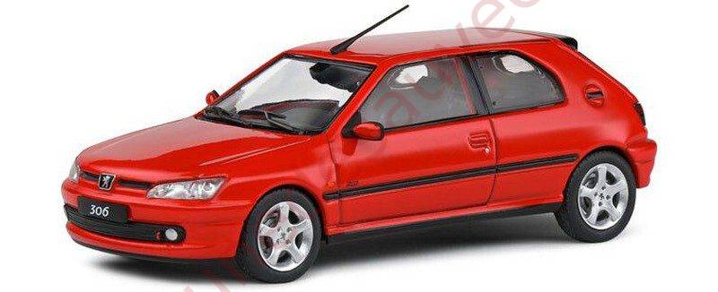 PEUGEOT 306 S16 ROUGE 2002 1/43 VOITURE MINIATURE SOLIDO – Image 2