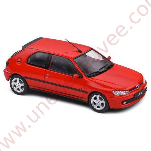 PEUGEOT 306 S16 ROUGE DE 2002 1/43 VOITURE MINIATURE DE MARQUE SOLIDO