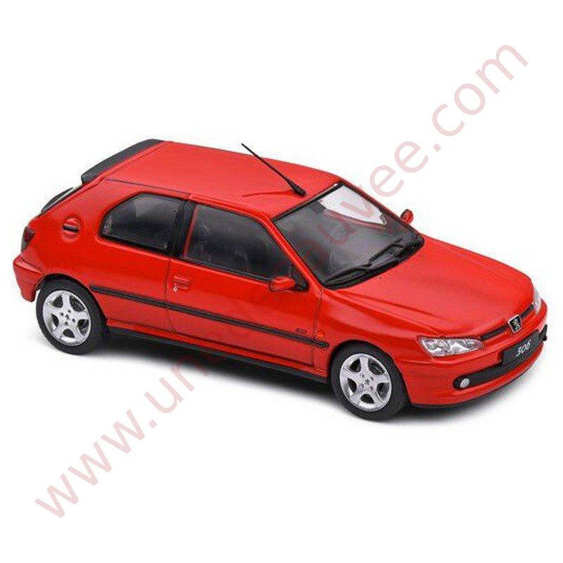 PEUGEOT 306 S16 ROUGE DE 2002 1/43 VOITURE MINIATURE DE MARQUE SOLIDO