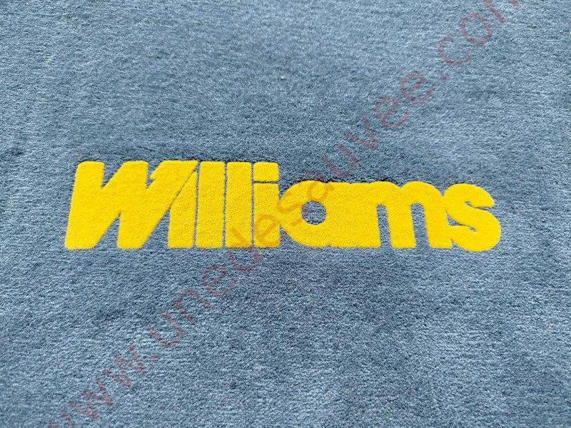 TAPIS DE SOL - REVÊTEMENT POUR MOQUETTE EN VELOURS AVEC COUTURES EN TISSU BLEU DE RENAULT CLIO 2.0 WILLIAMS