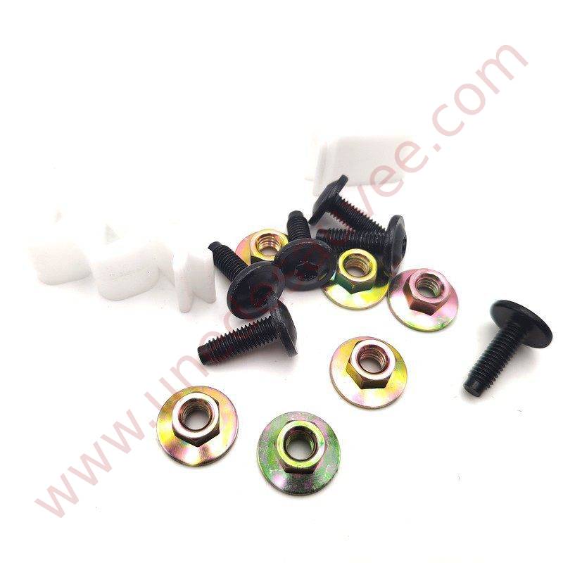 KIT COMPLET DE FIXATION ENTRE LE PARE-CHOCS ET LA JUPE AVANT OU ARRIERE POUR PEUGEOT 205 GTI CTI RALLYE ROLAND GARROS ET AUTRES PEUGEOT 205