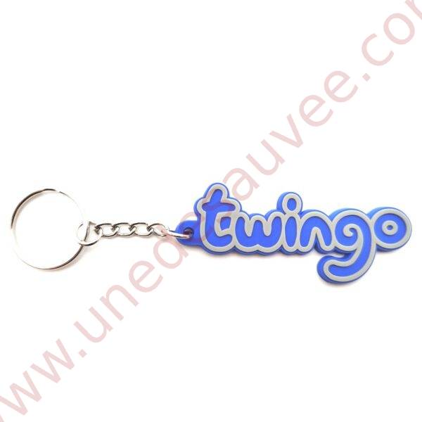 PORTE-CLEFS RENAULT TWINGO DE COULEUR BLEU ROY LOGO DE COFFRE
