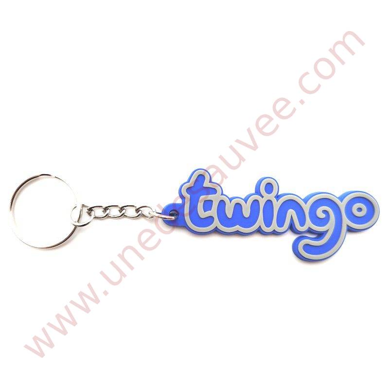 PORTE-CLEFS RENAULT TWINGO DE COULEUR BLEU ROY LOGO DE COFFRE
