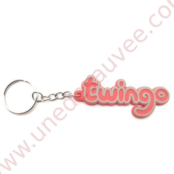 PORTE-CLEFS RENAULT TWINGO DE COULEUR ROUGE LOGO DE COFFRE