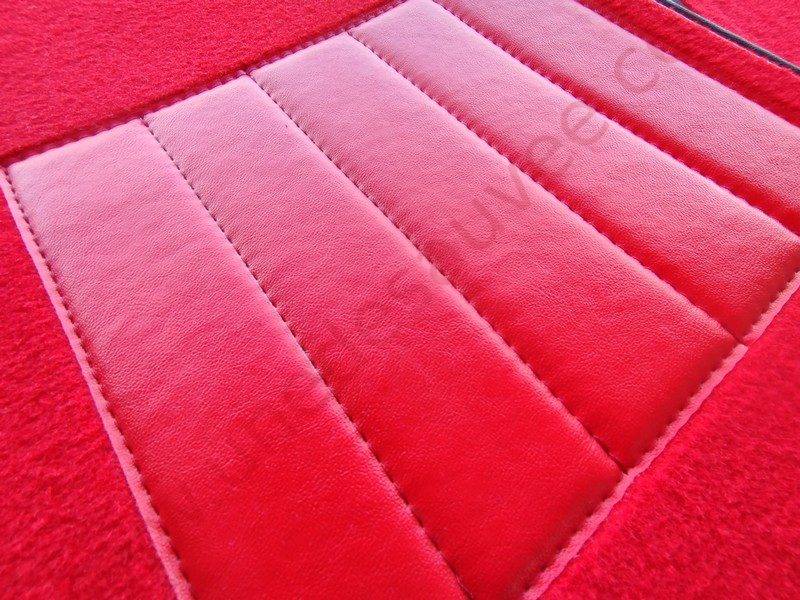 TAPIS DE SOL - REVÊTEMENT POUR MOQUETTE EN VELOURS AVEC TALONNETTE ET COUTURES SIMILI CUIR DE PEUGEOT 205 1.6 ET 1.9 CTI CABRIOLET