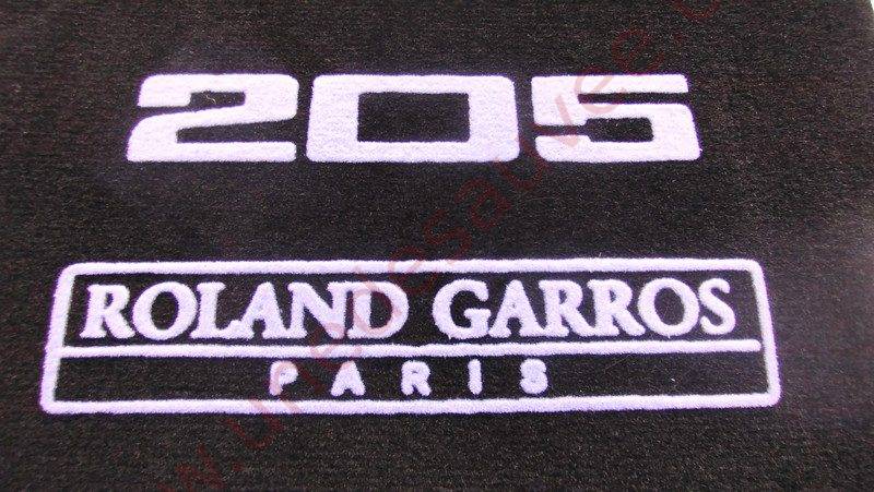 TAPIS DE SOL - REVĂTEMENT POUR MOQUETTE EN VELOURS AVEC TALONNETTE ET COUTURES SIMILI CUIR DE PEUGEOT 205 ROLAND GARROS BERLINE