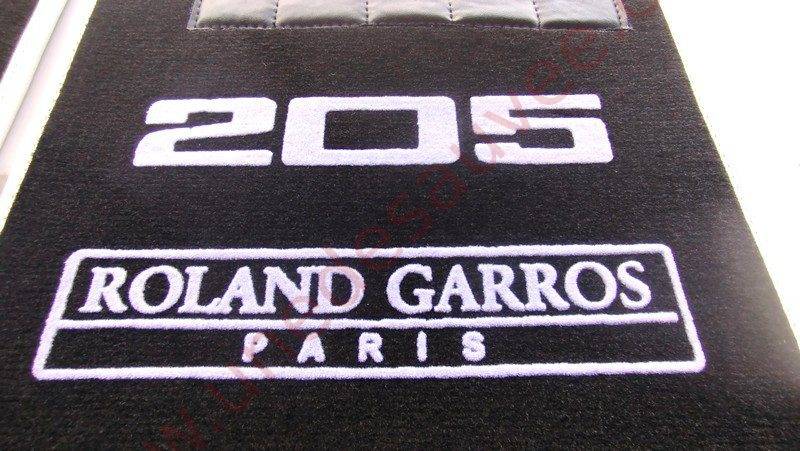 TAPIS DE SOL - REVĂTEMENT POUR MOQUETTE EN VELOURS AVEC TALONNETTE ET COUTURES SIMILI CUIR DE PEUGEOT 205 ROLAND GARROS CABRIOLET