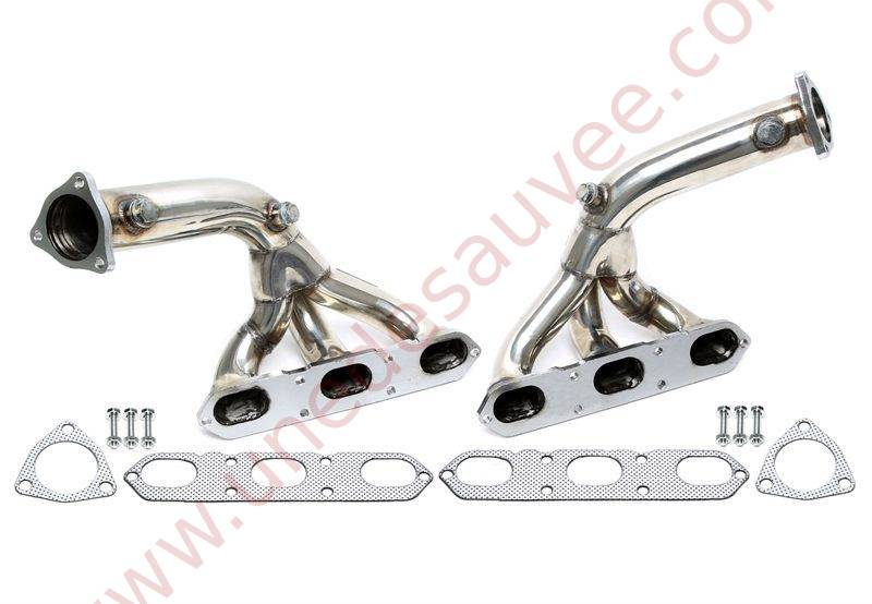 Collecteur d’échappement inox EVOFAPO987 2 × 3 en 1 pour Porsche Boxster et Cayman Type 987 (2004–2008)