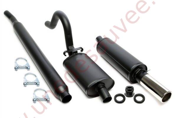 LIGNE D’ÉCHAPPEMENT SPORT ACIER 01OP022-14 SORTIE CHROMÉE RONDE 80 MM POUR OPEL ASCONA B ET MANTA B 1.8 2.0 1977–1988