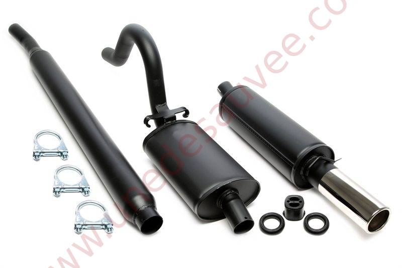 Ligne d’échappement sport acier 01OP022-14 sortie chromée ronde 80 mm pour Opel Ascona B et Manta B 1.8 2.0 1977–1988