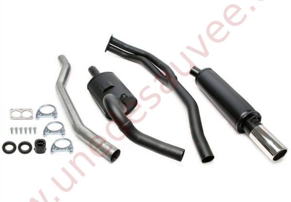 LIGNE D’ÉCHAPPEMENT SPORT ACIER 01OP023-14 SORTIE CHROMÉE RONDE 80 MM POUR OPEL KADETT C COUPÉ GT E 1.9 ET 2.0 1973–1979