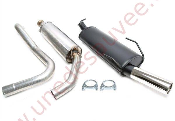 LIGNE D’ÉCHAPPEMENT SPORT ACIER 01SA014-09 SORTIE CHROMÉE RONDE 90 MM POUR SAAB 900 II 2.0T COUPÉ ET CABRIOLET YS3D 1994–1998