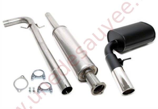 LIGNE D’ÉCHAPPEMENT SPORT ACIER 02VO019-9 SORTIE CHROMÉE RONDE 90 MM POUR VOLVO S80 I TYPE T 2.4 ESSENCE ET DIESEL 1998–2006