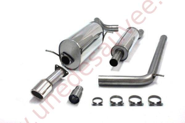 LIGNE D’ÉCHAPPEMENT SPORT INOX 02AU020-9 SORTIE SIMPLE CHROMÉE RONDE 1×90 MM POUR AUDI A1 TYPE 8X 1.2 TSI 63 KW (CBZA) 2010–2015