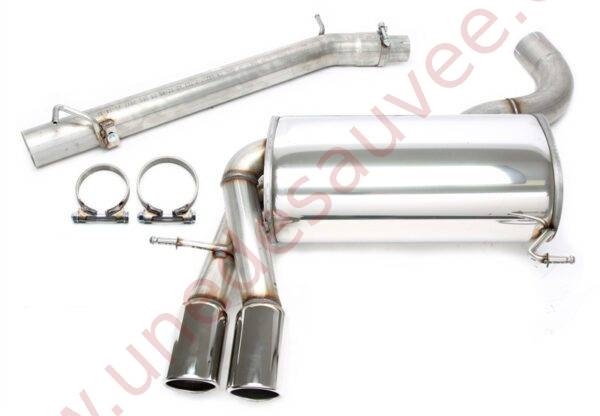 LIGNE D’ÉCHAPPEMENT SPORT INOX DOUBLE SORTIE RONDE 2×80 MM POUR AUDI A3 QUATTRO SPORTBACK TYPE 8P 1.8 ET 2.0 TFSI (2008–2013)