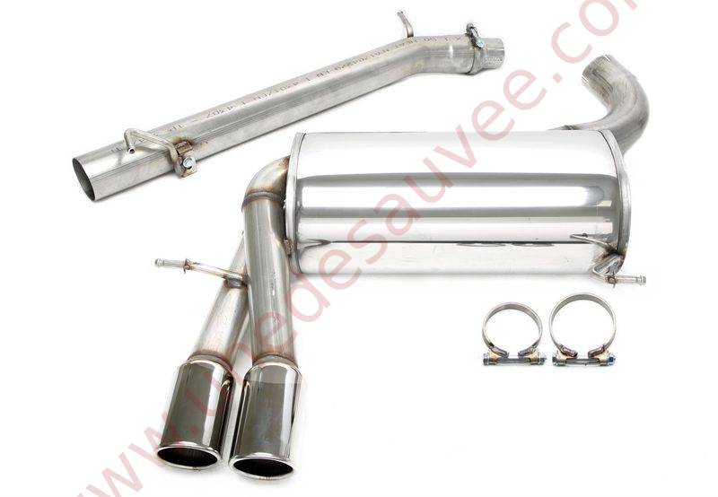 LIGNE D’ÉCHAPPEMENT SPORT INOX DOUBLE SORTIE RONDE BORDÉE 2×80 MM POUR AUDI A3 SPORTBACK TYPE 8P 2.0 TFSI 200 CH (DEPUIS 2004)