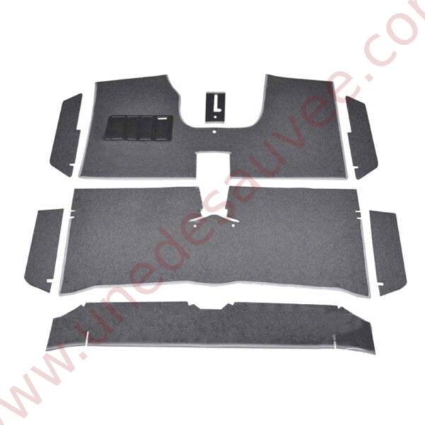 KIT COMPLET MOQUETTE TAPIS DE SOL GRIS ANTHRACITE AVEC TALONETTE POUR RENAULT 5 ALPINE TURBO / ALPINE PHASE 1
