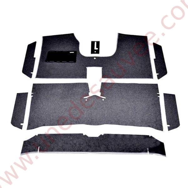KIT COMPLET MOQUETTE TAPIS DE SOL NOIR AVEC TALONETTE POUR RENAULT 5 ALPINE TURBO / ALPINE PHASE 1