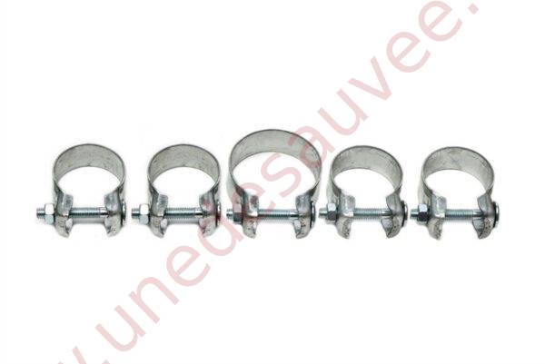 KIT DE MONTAGE ÉCHAPPEMENT INOX EVOE466A-ANBAUKIT AVEC COLLIERS DE SERRAGE 76 MM ET 60 MM POUR BMW SÉRIE 3 TYPE E46 BERLINE, COUPÉ, CABRIOLET ET TOURING (1998–2001)