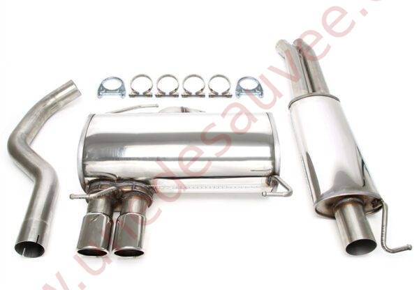 LIGNE D’ÉCHAPPEMENT SPORT INOX DOUBLE SORTIE RONDE 2×70 MM 02BM009-19 POUR BMW SÉRIE 3 E90 E91 325i 330i (2005–2007)