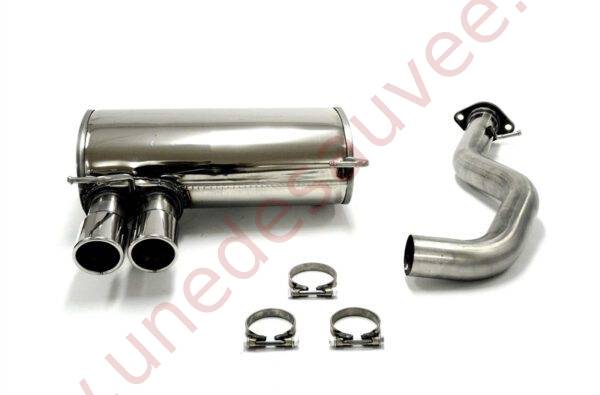 LIGNE D’ÉCHAPPEMENT SPORT INOX DOUBLE SORTIE RONDE 2×70 MM 02BM010-19 POUR BMW SÉRIE 3 E90 E91 325i 330i (2007–)
