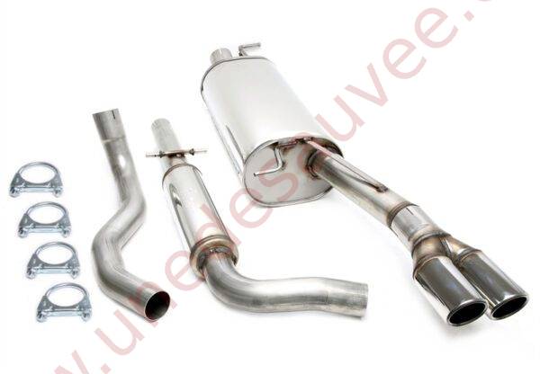 LIGNE D’ÉCHAPPEMENT SPORT INOX DOUBLE SORTIE RONDE 2×70 MM 02SK003-15 POUR SKODA OCTAVIA I RS 1U 1.8T 180 CH (2002–2004)