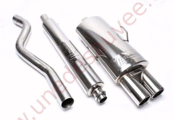 LIGNE D’ÉCHAPPEMENT SPORT INOX DOUBLE SORTIE RONDE 2×76 MM EVO106AE276 POUR PEUGEOT 106 PHASE 1 & 2 1.4  1.6 (1991–2003) HORS 16S