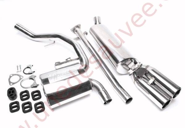 LIGNE D’ÉCHAPPEMENT SPORT INOX DOUBLE SORTIE RONDE 2×76 MM EVOCAAE276 POUR OPEL CALIBRA A 2.0i  2.0 16V  4x4 (1990–1997)