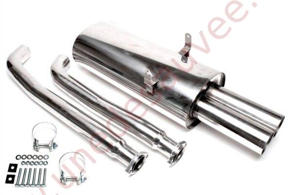 LIGNE D’ÉCHAPPEMENT SPORT INOX DOUBLE SORTIE RONDE DROITE 2×76 MM EVOE366AE276S POUR BMW SÉRIE 3 TYPE E36 325i BERLINE, COUPÉ ET CABRIOLET 192 CH (1990–1999)