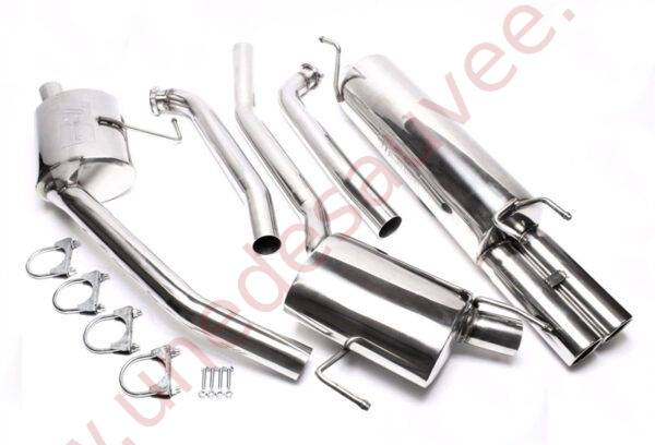 LIGNE D’ÉCHAPPEMENT SPORT INOX DOUBLE SORTIE RONDE 2×76 MM EVOOBC6AE276 POUR OPEL OMEGA B CARAVAN V94 2.5i  3.0i V6 (1994–1999)