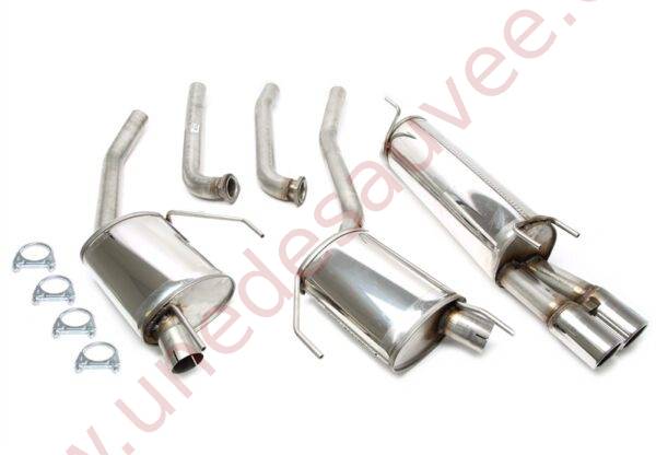 LIGNE D’ÉCHAPPEMENT SPORT INOX DOUBLE SORTIE RONDE 2×80 MM 02OP021-8 POUR OPEL OMEGA B CARAVAN V94 2.5i  2.6i  3.0i  3.2i V6 (101999–)