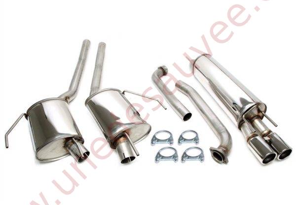 LIGNE D’ÉCHAPPEMENT SPORT INOX DOUBLE SORTIE RONDE 2×80 MM 02OP022-8 POUR OPEL OMEGA B BERLINE V94 2.5i  3.0i V6 (1994–1999)