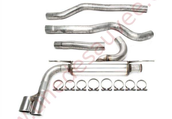 LIGNE D’ÉCHAPPEMENT SPORT INOX DOUBLE SORTIE RONDE BORDÉE 2×80 MM 02BM018-8 POUR BMW SÉRIE 3 F30 F31 316d 318d 320d ET SÉRIE 4 F32 F33 F36 420d xDRIVE (2011–2015)