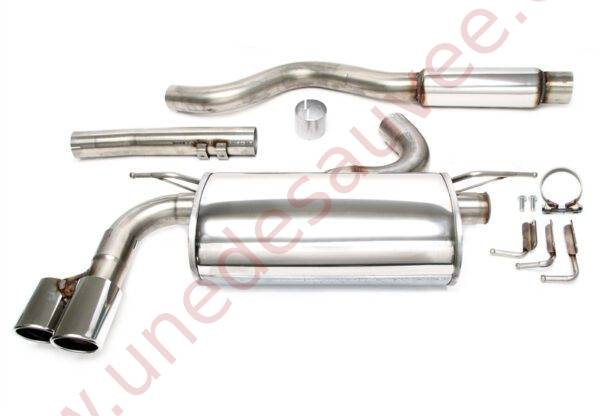 LIGNE D’ÉCHAPPEMENT SPORT INOX DOUBLE SORTIE RONDE BORDÉE 2×80 MM 02BM019-8 POUR BMW SÉRIE 3 F30 F31 320i ET SÉRIE 4 F32 F33 F36 420i xDRIVE (2011–2015)