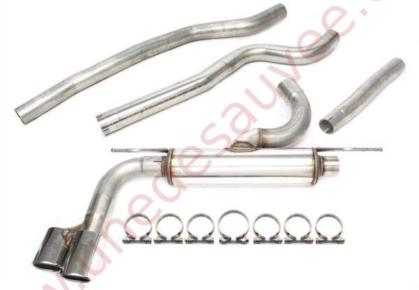 LIGNE D’ÉCHAPPEMENT SPORT INOX DOUBLE SORTIE RONDE BORDEE 2×80 MM 02BM020-8 POUR BMW SÉRIE 3 GRAN TURISMO F34 318D 320D xDRIVE (2013–2016)