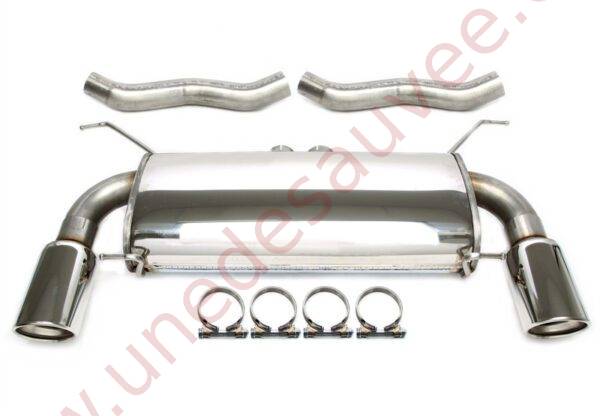 LIGNE D’ÉCHAPPEMENT SPORT INOX DUPLEX DOUBLE SORTIE RONDE 1×100 MM 02BM007-10D POUR BMW SÉRIE 3 E90 E91 E92 335i BI-TURBO (2006–)