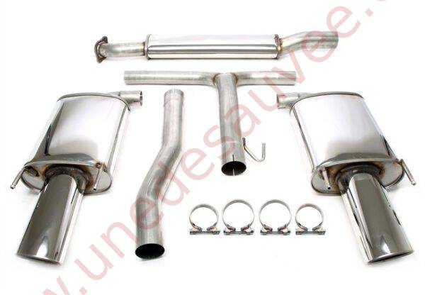 LIGNE D’ÉCHAPPEMENT SPORT INOX DUPLEX SORTIE OVALE 90×120 MM 02OP017-25D POUR OPEL INSIGNIA A 45 PORTES 4WD 2.0T  2.8T (2009–2017)