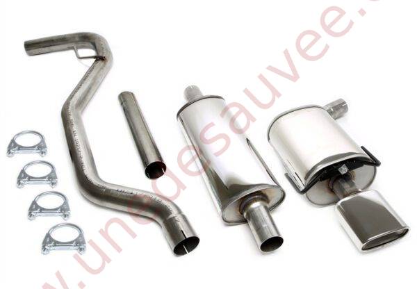 LIGNE D’ÉCHAPPEMENT SPORT INOX SORTIE OVALE 85×150 MM 02SA001-21 POUR SAAB 9-3 YS3F 1.8T  2.0T (2003–)