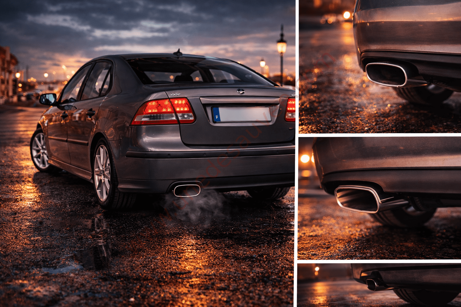 Ligne échappement inox sortie ovale Saab 9-3 YS3F